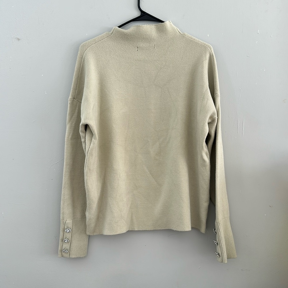 Tahari sweater with gems on sleeves